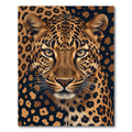 Intense Leopard spots Brown Black Rug
