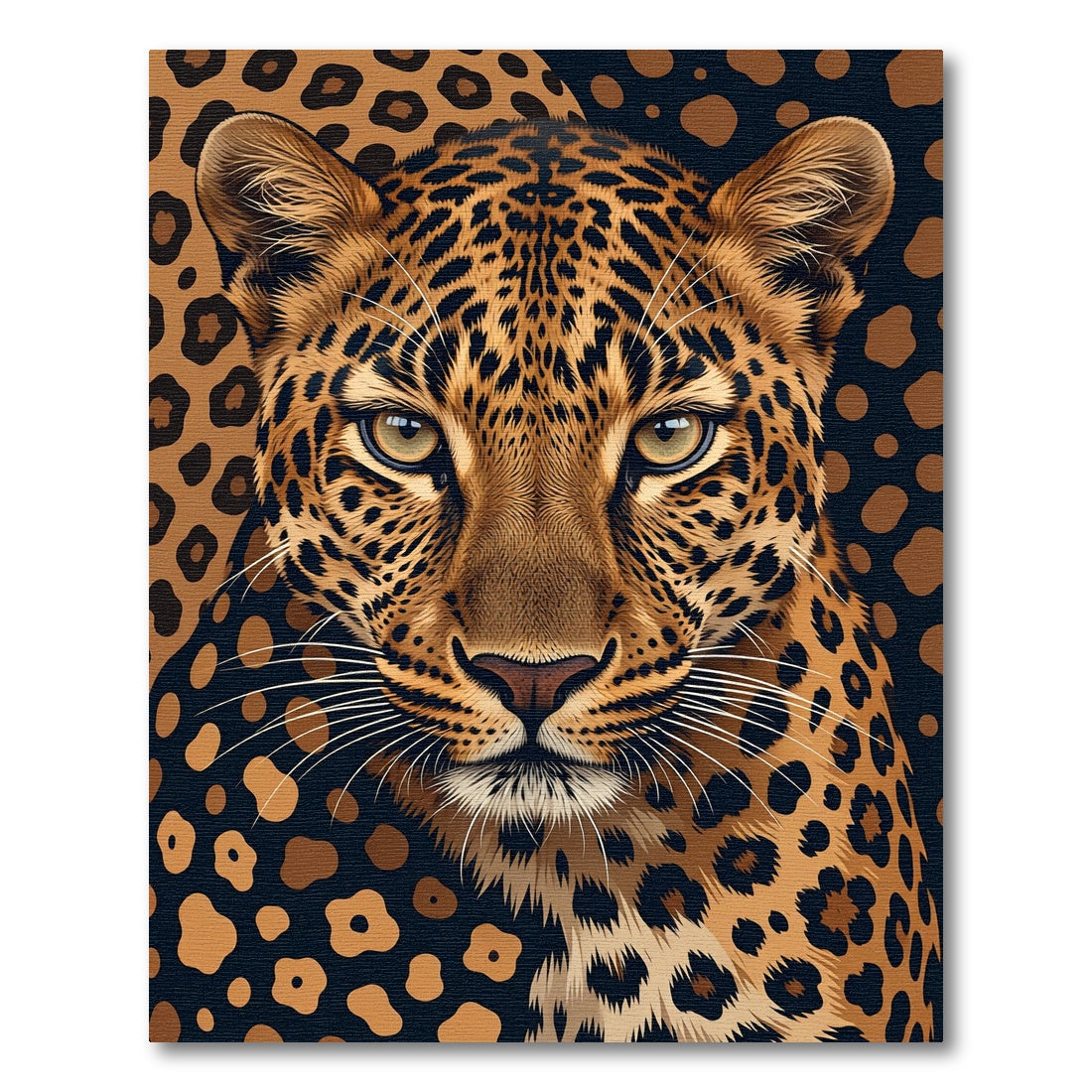 Intense Leopard spots Brown Black Rug
