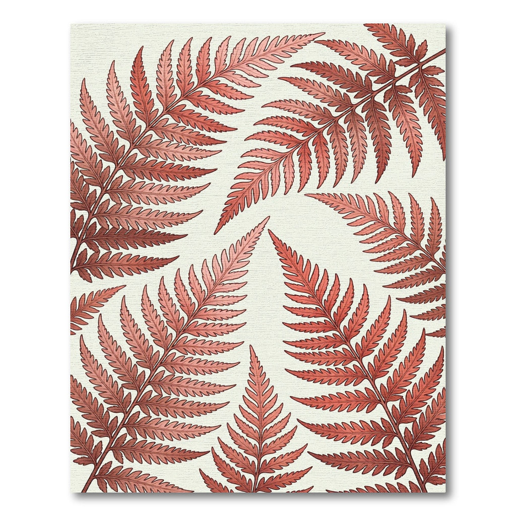 Crimson Fern Foliage Meadow Rug