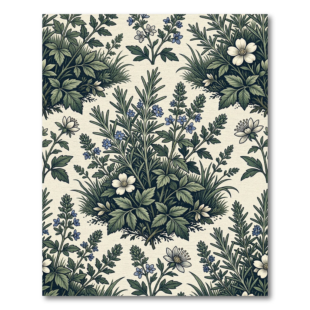 Vintage Botanical Garden Floral Rug