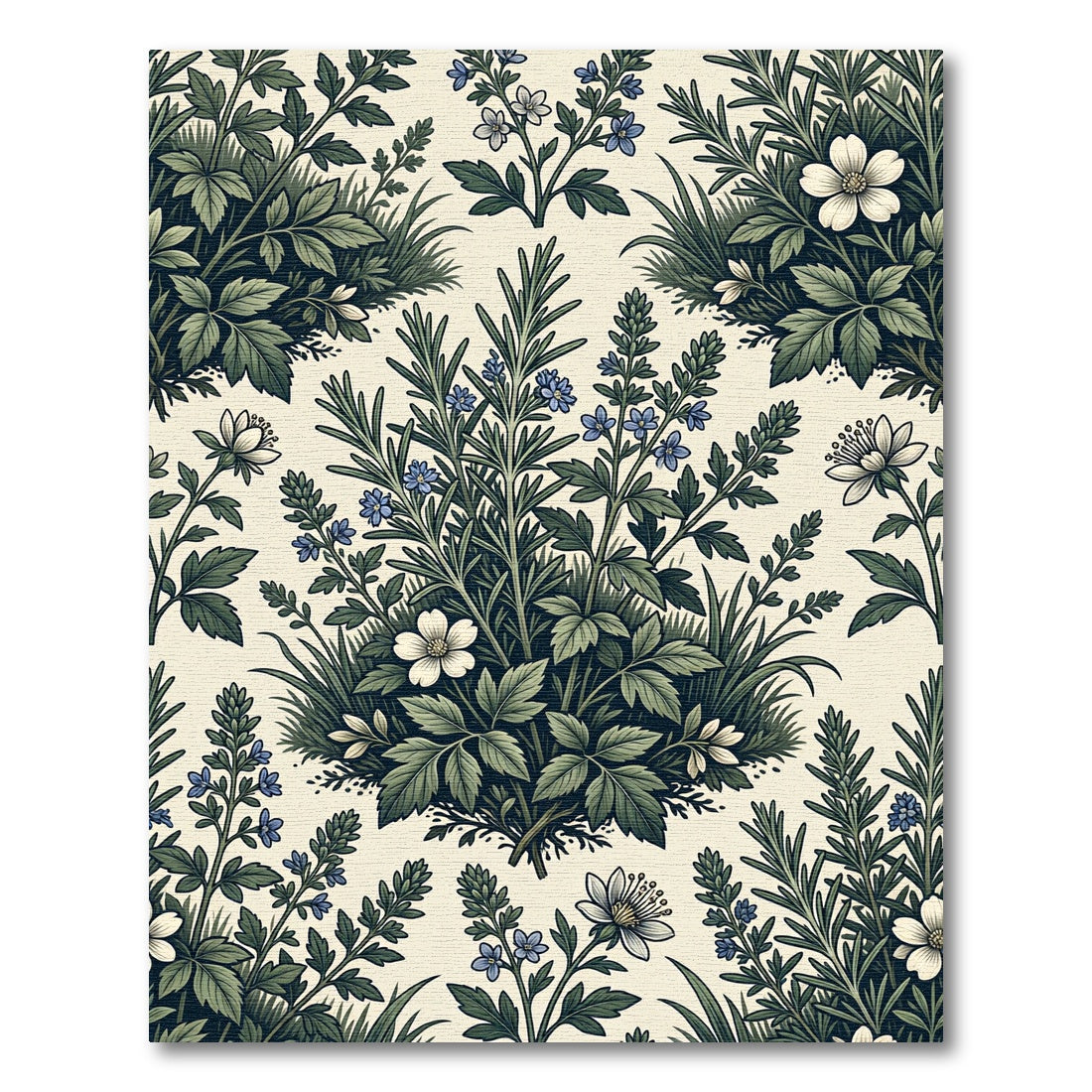 Vintage Botanical Garden Floral Rug