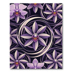 Orchid Swirl Purple Floral Repeat Rug