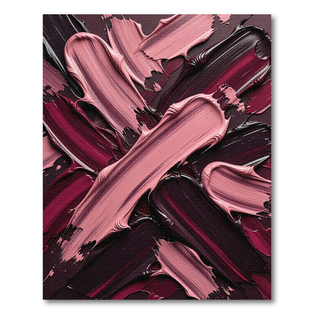 Berry Pink Swirl Strokes Rug