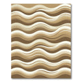 Abstract Brown Cream Wavy Ripple Rug