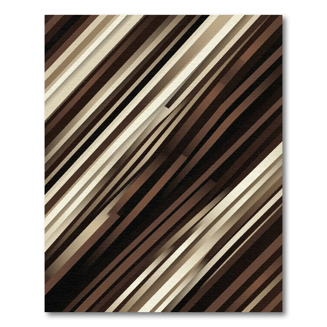 Earthy Diagonal Stripe Texture Rug