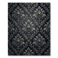 Ornate Shadow Scrollwork Damask Rug
