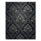 Ornate Shadow Scrollwork Damask Rug