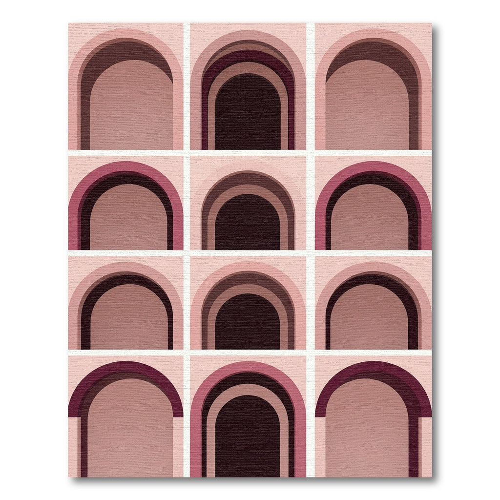 Modern Pink Archway Layers Rug