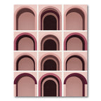 Modern Pink Archway Layers Rug