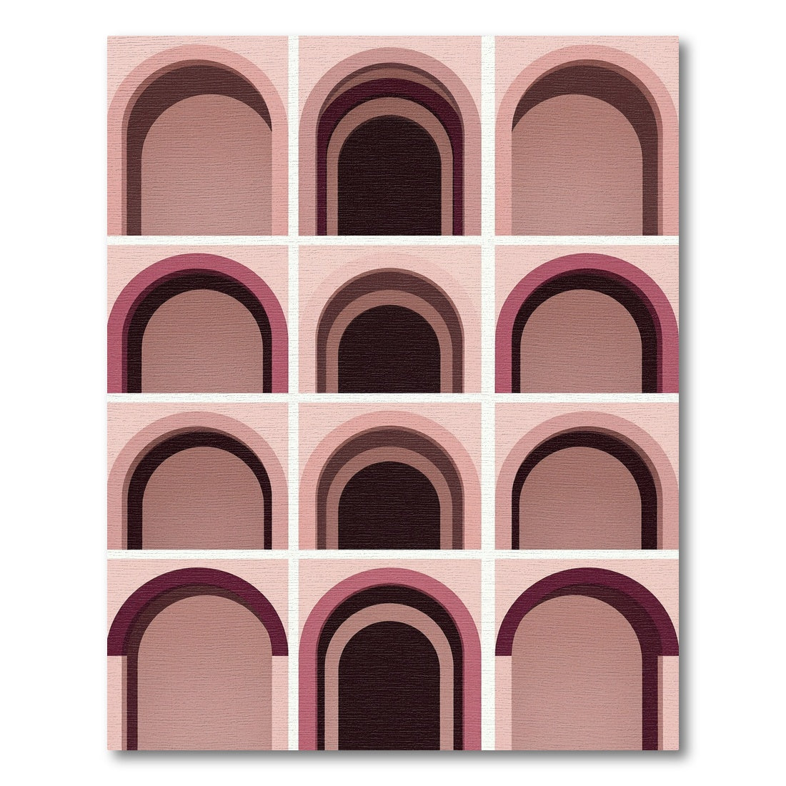 Modern Pink Archway Layers Rug