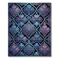 Blue and Purple Clover Lattice Rug