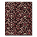Deep Red Paisley Floral Medallion Rug
