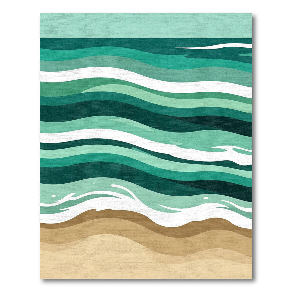 Ocean Wave Abstract Color Block Rug