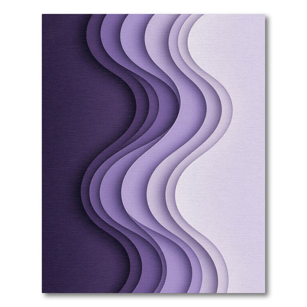 Amethyst Wavy Layers Abstract Rug