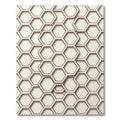 Sophisticated Cream Geometric Hexagon Tile Rug