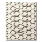 Sophisticated Cream Geometric Hexagon Tile Rug