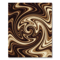 Brown Swirling Marble Abstract Rug