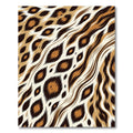Chic Brown Cheetah Spots Flow Waves Rug
