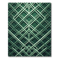 Emerald Art Deco Interlocking Lattice Rug