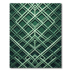 Emerald Art Deco Interlocking Lattice Rug