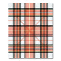 Classic Orange Plaid Tartan Lines Rug