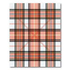 Classic Orange Plaid Tartan Lines Rug
