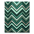 Deep Teal Zigzag Chevron Pattern Rug