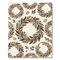 Brown Leaf Wreath Flourish Accent Rug
