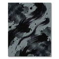 Monochromatic Ink Brush Stroke Rug