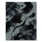 Monochromatic Ink Brush Stroke Rug