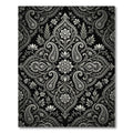 Monochromatic Vintage Paisley Floral Arrangement Rug