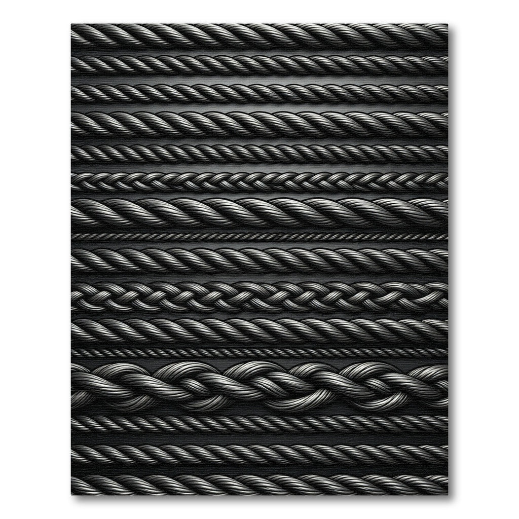 Silver Twisted Rope Collection Rug