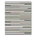 Minimalist Neutral Gray Layered Linear Rug