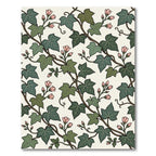 Green Ivy Pink Blossom Vines Rug