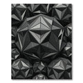 Monochromatic Faceted Geometric Sphere Art Rug
