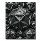Monochromatic Faceted Geometric Sphere Art Rug