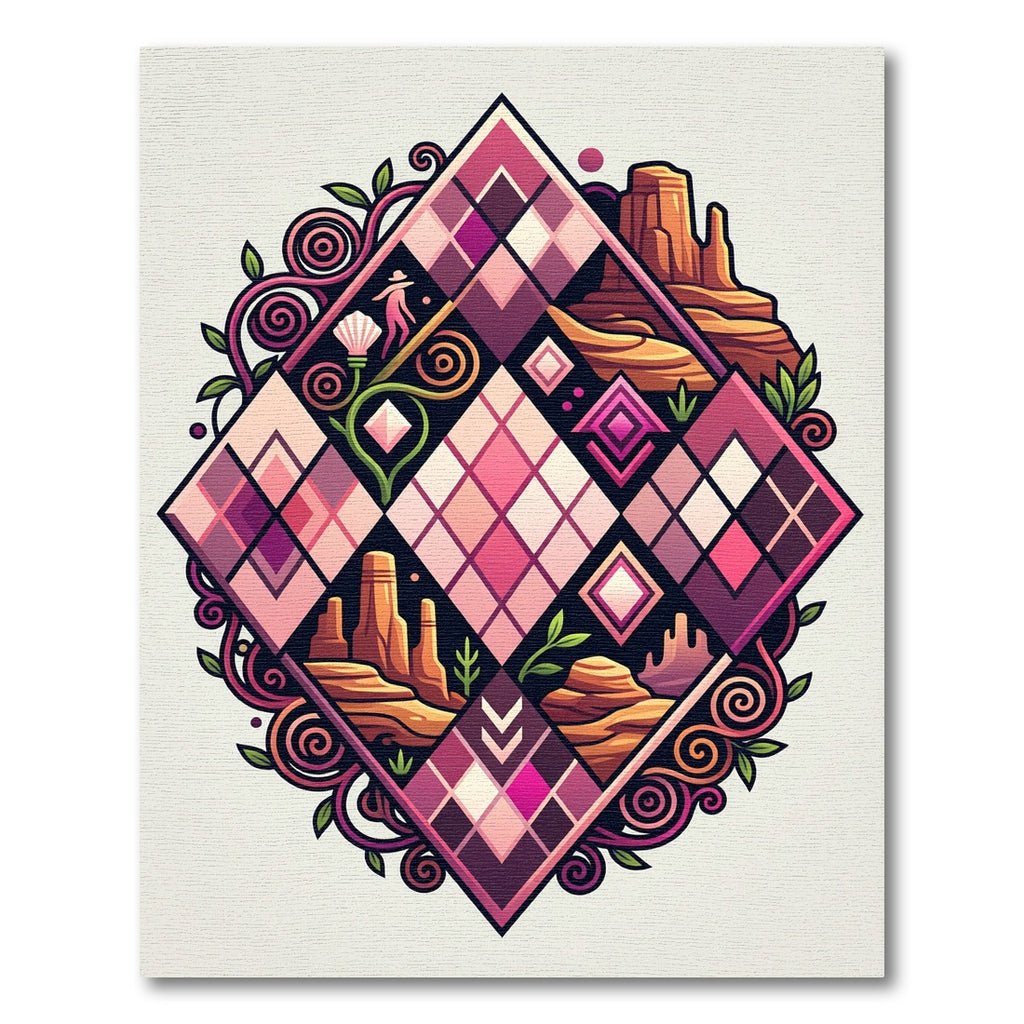 Vibrant Southwest Desert Diamond Art Rug
