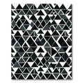Monochromatic Abstract Triangle Collage Rug