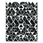 Monochromatic Abstract Triangle Collage Rug