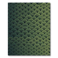 Green Graduated Scale Wave Rug