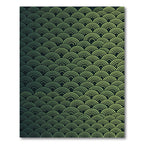Green Graduated Scale Wave Rug
