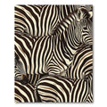 Bold Black White Zebra Herd Rug