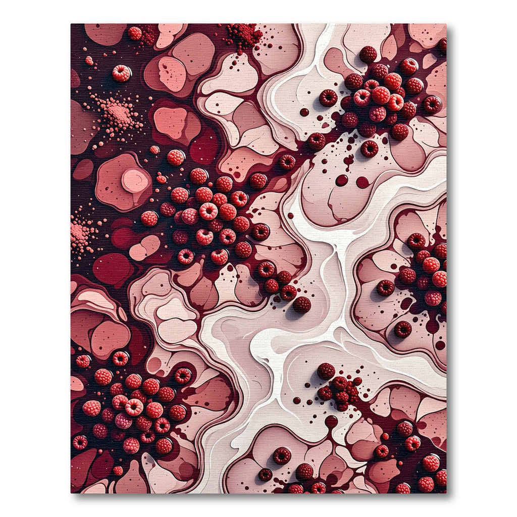 Red Raspberry Swirl Flow Rug