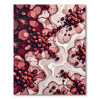 Red Raspberry Swirl Flow Rug