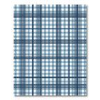 Classic Navy and Blue Gingham Plaid Rug