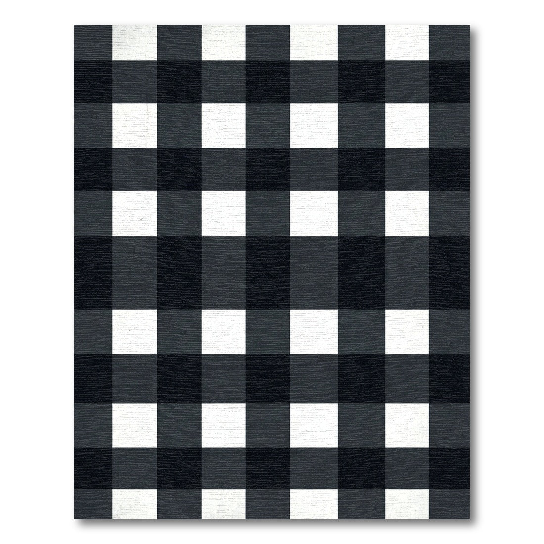 Monochromatic Buffalo Check Squares Rug