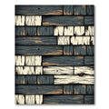 Distressed Wood Panel Shiplap Pattern Rug