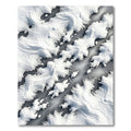 Abstract White Frozen Snow Drift Rug