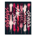 Urban Pink Graffiti Drip Stripes Rug