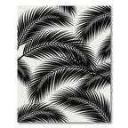 Monochrome Tropical Palm Leaf Rug